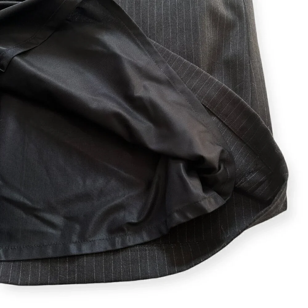 Philosophy‎ di Alberta Ferretti Maxi Pin Stripe Wool Skirt, Size US8